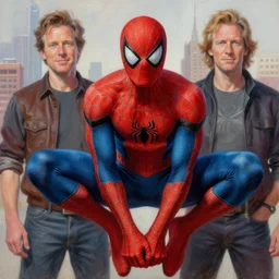 a highly detailed painterly painting of unity engine peter parker, by james gurney, greg rutkowski, by craig mullins, ( ( ( ( ( spiderman