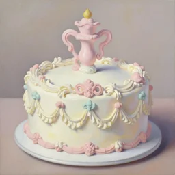 painting of pastel baroque cake by greg hildebrandt tim hildebrant brothers hildebrant