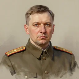 a soviet man portrait, frontal view, middle plane, artistation render
