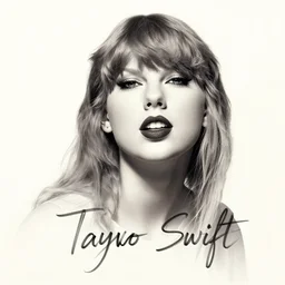 calligraphy portrait of taylor swift