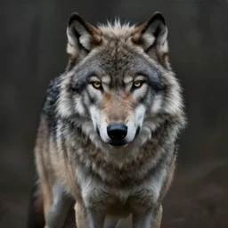 a portrait of a creepy wolf in the style of John Kenn Mortensen, realistic painting, high definition, digital art, matte painting, very detailed, realistic