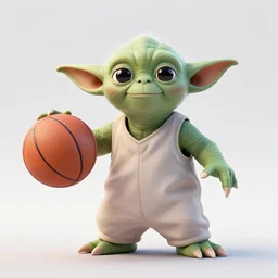 yoda playing basketball