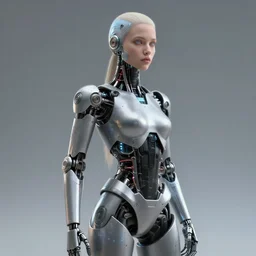 cyborg girl by jose olmos, concept art, octane render, arstation, no blur