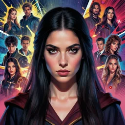 head-on symmetrical centered painted portrait, Maya Ali as a mage, matte painting, maya engine on stylized background splash comics global illumination lighting artstation, by RHADS, Yaroslav Tokar, Ilya Ozornin, Wu Liu, Devon Cady-Lee, Chengyou Liu, Qifeng Lin, Lois van baarle, ilya kuvshinov, rossdraws