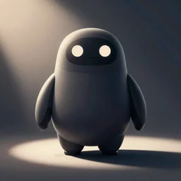 vector logo of a fat round robot dark color scheme