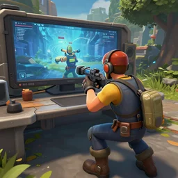 heavy from team fortress 2 playing portal 2, sfm render