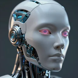 closeup shot of a cyborg head, macro shot, dof, cinematic, volumetric lighting, studio shot, octane render, 4 k