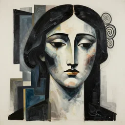 epic concept art. abstract female face silhouette mixing with black and color liquid fluid. abstract sculpture. vertical rectangles, rectangles, cubes. art deco swirls. masterpiece, michelangelo. concept art, matte painting. greg rutkowski, wlop, victo ngai, kandinski