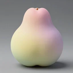 one bulbous biomorphic form with ombre pastel colors, by thomas moran, professional fruit photography