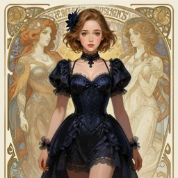 Emilia Clarke wearing Midnight's outfit from My hero Academia, cute, fantasy, intricate, elegant, highly detailed, digital painting, 4k, HDR, concept art, smooth, sharp focus, illustration, art by artgerm and H R Giger and alphonse mucha