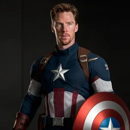 benedict cumberbatch as captain america, photograph, telephoto sigma 8 5 mm f / 1. 4, dark