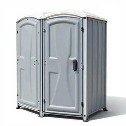 a full sized portable porta potty that you can fold - up and carry in your pocket. demonstrated in use by a concert goer standing at the front of the crowd without anyway to leave to use the bathroom. magazine cover