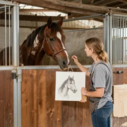 horse stable for horse artists