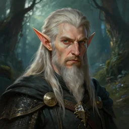 dungeons and dragons elf cleric character closeup portrait, dramatic light, epic forest background, 2 0 0 mm focal length, painted by stanley lau, painted by greg rutkowski, painted by stanley artgerm, digital art, trending on artstation