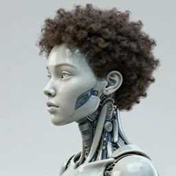 complex 3 d render, hyper detailed, ultrasharp, beautiful biomechanical afro female cyborg portrait with a porcelain profile face, natural soft rim light, biomechanical headdress made of flowers, embroidered leaves, cyberpunk metallic brackets, sponge corals, daisies, colorful mushrooms, jellyfish, puffballs, white red rhizomorphs, alexandre ferra white mecha, alexander mcqueen, beautiful natural soft illumination, octane highly render, 4 k, ultra hd,