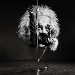 albert einstein pole dancing