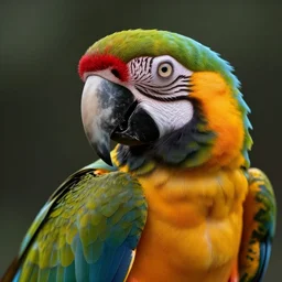 photo of a parrot with the face of jada pinkett