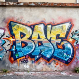 hyperrealistic rendering graffiti on very beautiful wall, professional foto, 3 5 mm