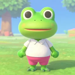 portrait of froggy chair animal crossing
