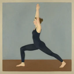 an illustration of a woman doing yoga by agnes martin