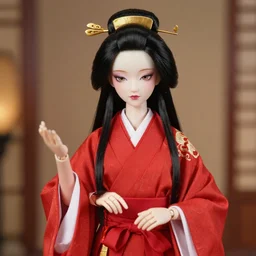 animatronic of a japanese cult priestess