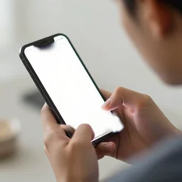 an close up photo of man playing his phone because this ai image thing