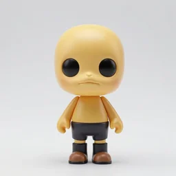 toy chica fnaf without a beak, no eyes, black eyes