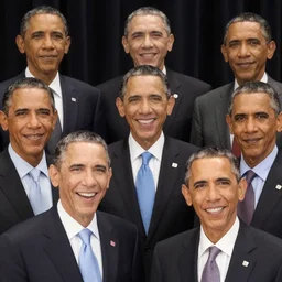 a group of obama clones