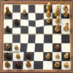 top down view of a chessboard