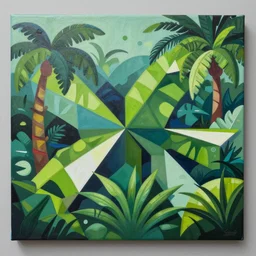 Jungle Painting by Sachin Teng, asymmetrical, Organic Painting , Matte Painting,  geometric shapes, hard edges, graffiti, street art,:2 by Sachin Teng:4