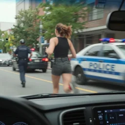 dash cam footage gal gadot running from the cops real fast motion blur 5 stars