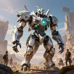 strider machine mecha animal beast robot of horizon forbidden west horizon zero dawn bioluminiscence global illumination ray tracing hdr fanart arstation by sung choi and eric pfeiffer and gabriel garza and casper konefal