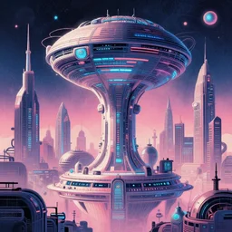 retrofuturistic illustration