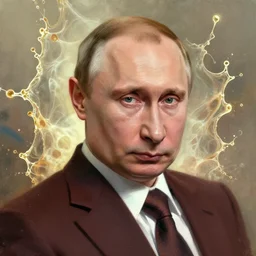 Portrait of vVladimir Putin as the Joker DC comic, amazing splashscreen artwork, splash art, head slightly tilted, natural light, elegant, intricate, fantasy, atmospheric lighting, cinematic, matte painting