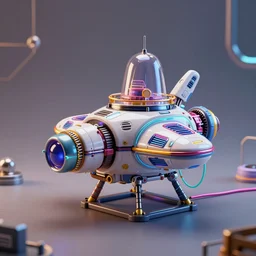 spaceship blind box, cinematic light, sci fi toy, glossy, cybernetic machines, colorful, wires, futuristic decor, trending on artstation, global illumination, ultra realistic illustration, matte painting, high detailed, unreal engine, octane render, by sparth