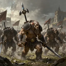 orcs marching to war concept art
