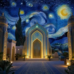 ethereal arabian nights, art deco, in socotra island, starry night, trending artstation, octane render, cgsociety, surrealist, cinematic, midsommar