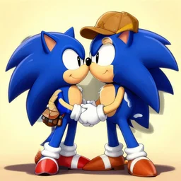Master chief and sonic kissing, family photo drawing, DeviantArt