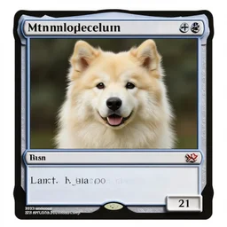 mtg card of a fluffy dog