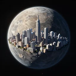 city on an asteroid