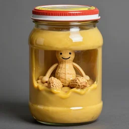 mr. peanut sitting in a giant jar of mustard like a hot tub