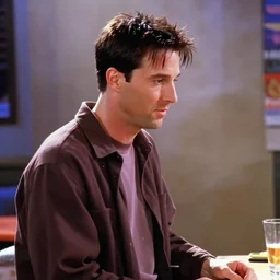 keanu reeves as ross from friends ( 1 9 9 4 ), color grading, camcorder effect, side - view, warm color palette, colorful, technicolor, 3 d, sunlight, mist, ray tracing reflections, post - production, by weta digital, by weta fx, by wlop