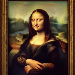 Nicolas Sarkozy as the Mona Lisa in the painting The Joconde, by Leonardo da Vinci