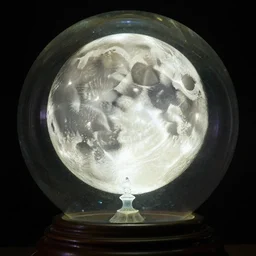 the moon inside a beautiful intricate glassball, by georges melies, by annie liebovitz, by louis - jean - francois, colored - n 4