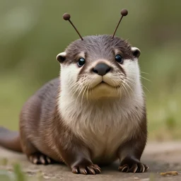 an otter with antennas that is cute and professionally - drawn, furry fandom, furaffinity, digital painting, digital art, detailed, high - resolution
