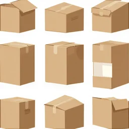 vector brown boxes
