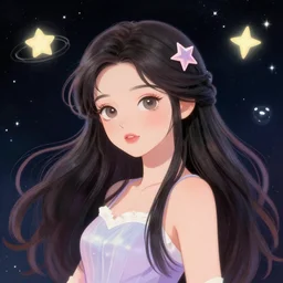 perky goddess in space