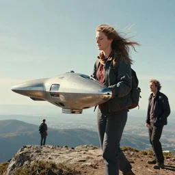 teleportation machine on a mountaintop, with the wind blowing through your hair and the feeling of being on top of the world by alyssa monks and jim burns