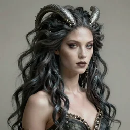 seductive gorgon, trending on artstation, D&D, soft lighting, HD, sharp focus, intricate, masterpiece, concept art, character design