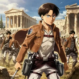 Still from Attack On Titan Titan invasion of Ancient Athens, Ultra Realistic intricate, 8k highly professionally detailed, HDR, CGsociety